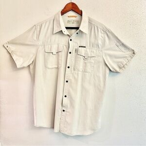 Field & Stream Short Sleeve Button Fishing Shirt Sage Green